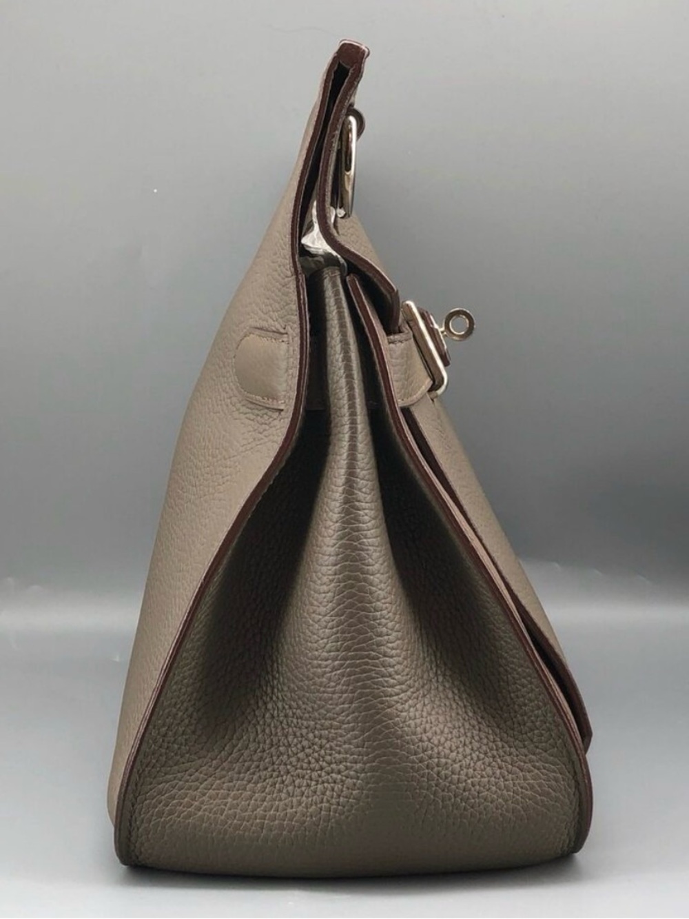 Hermes Jyspiere 34 Taurillon Clemence Graphite & Etoupe Bag - Picture 3 of 9